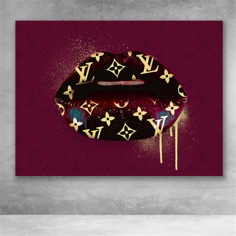 louis vuitton lips schilderij|louis vuitton canvas art.